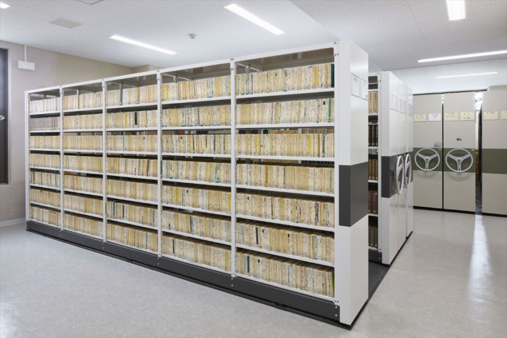 本庄市立図書館,丸ハンドル式移動棚KZCJ,閉架書庫