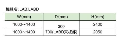 自立棚,デスクラック,LAB,LABD,仕様表