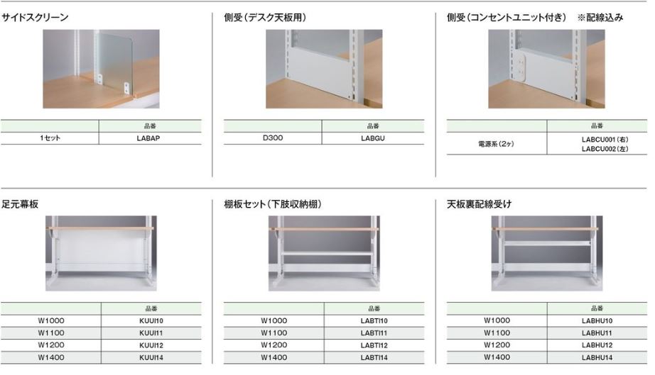 自立棚,デスクラック,LAB,LABD,オプション