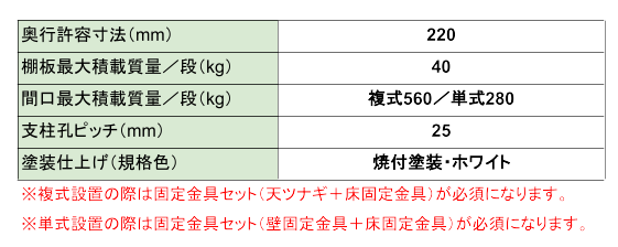 スチール書架,KBA,単柱式,図書館書架,仕様表